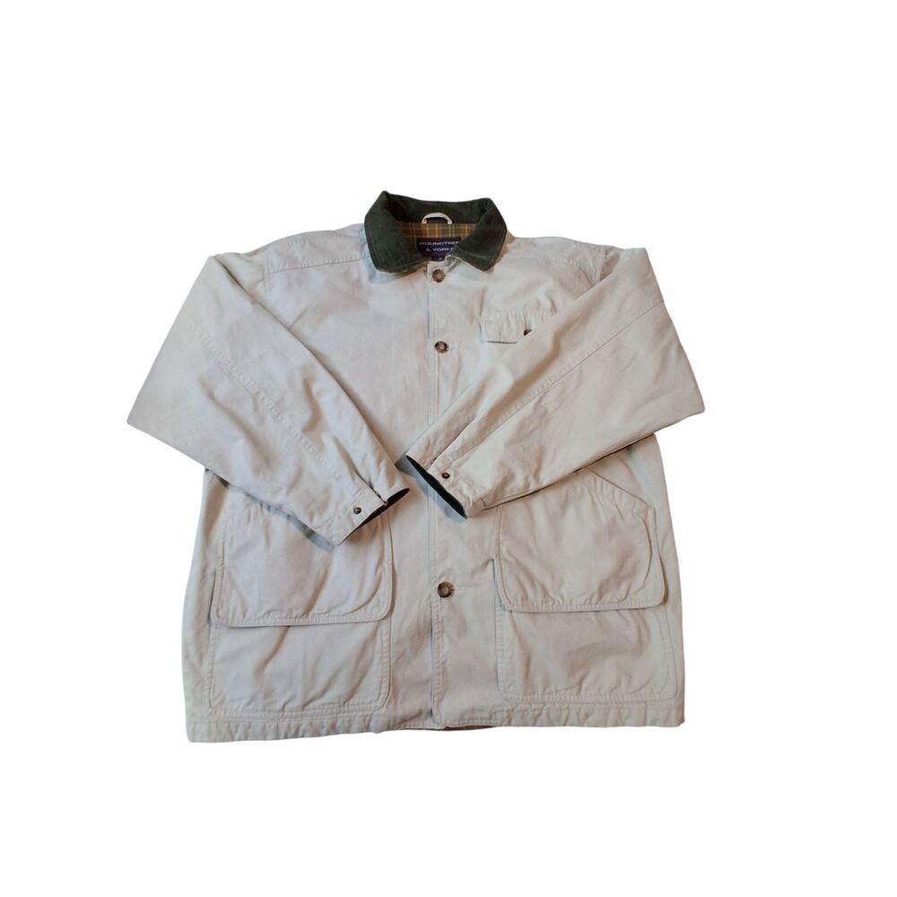 Y2K Vintage Roundtree & Yorke Men size XL Chore Barn Utility Field Corduroy Coat - Picture 15 of 16